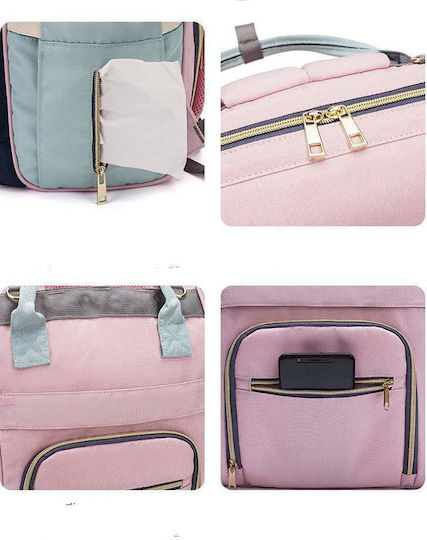 Lequeen Diaper Bag Pink 30x22x39cm.