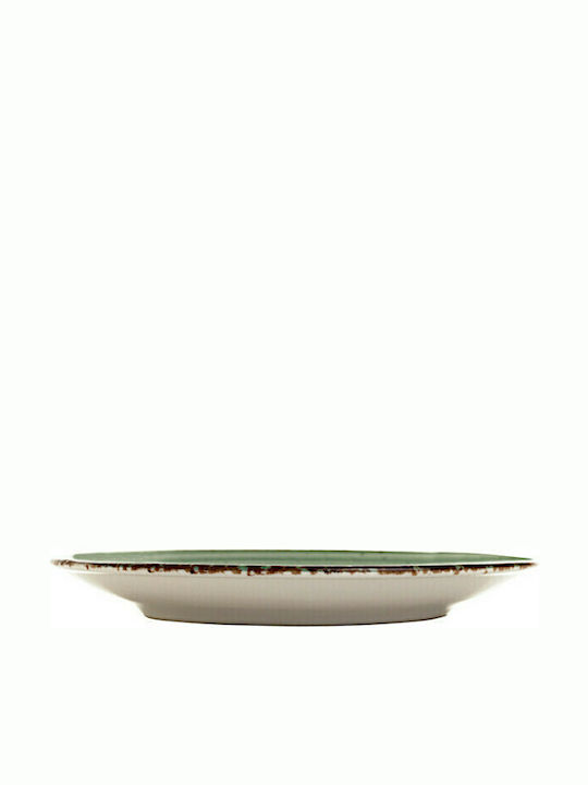 Gural Avanos Porcelain Shallow Plate Green 27cm 6pcs