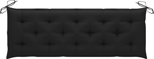 vidaXL Водоустойчив Възглавница за Градинска Люлка Черно 150x50см. 315023