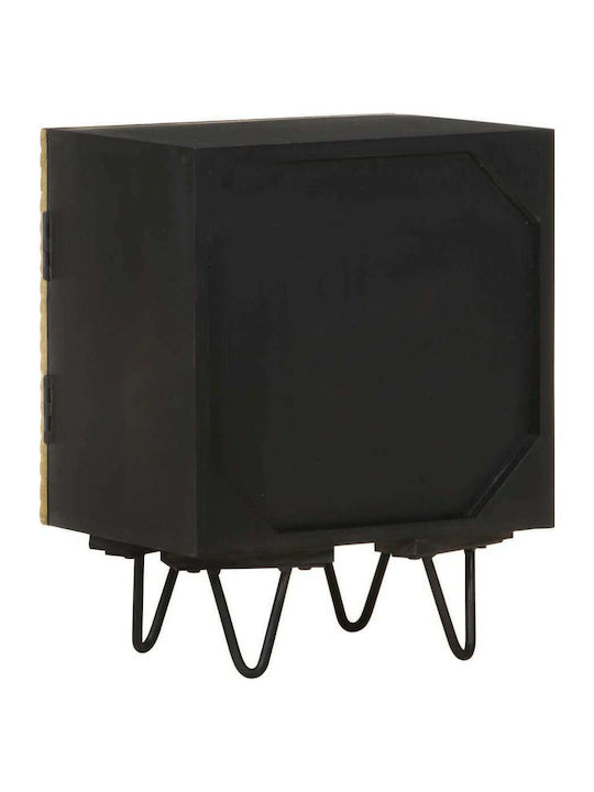Bedside Table of Solid Wood Ορείχαλκος 40x30x50cm