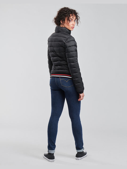 Superdry Fuji Women's Short Puffer Jacket for Winter Black