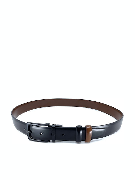 Men's Belt Leather Double Sided DOUBLE SIDE BLACK TAN LEATHER