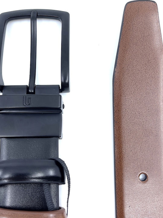 Men's Belt Leather Double Sided DOUBLE SIDE BLACK TAN LEATHER