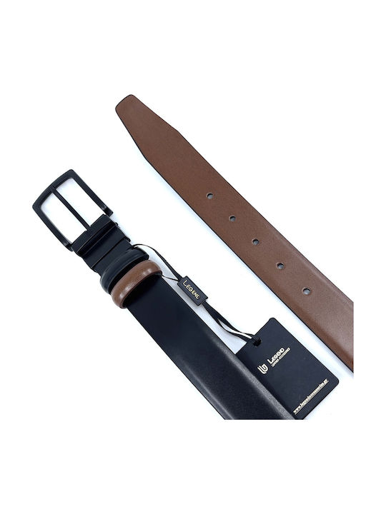 Men's Belt Leather Double Sided DOUBLE SIDE BLACK TAN LEATHER