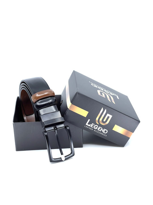 Men's Belt Leather Double Sided DOUBLE SIDE BLACK TAN LEATHER