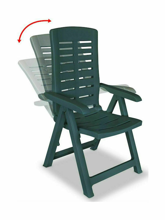 Scaun de exterior Plastic Verde 4buc 60x61x108cm