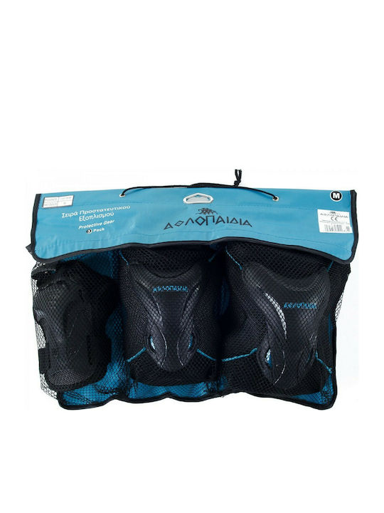 Athlopaidia Children's Protective Gear Set for Rollers Blue