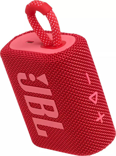 JBL Go 3 Αδιάβροχο Ηχείο Bluetooth 4.2W με Διάρκεια Μπαταρίας έως 5 ώρες Κόκκινο