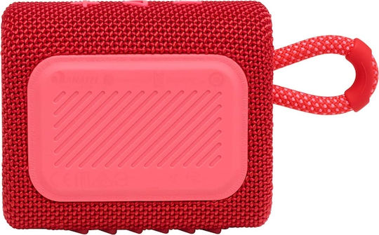 JBL Go 3 Αδιάβροχο Ηχείο Bluetooth 4.2W με Διάρκεια Μπαταρίας έως 5 ώρες Κόκκινο