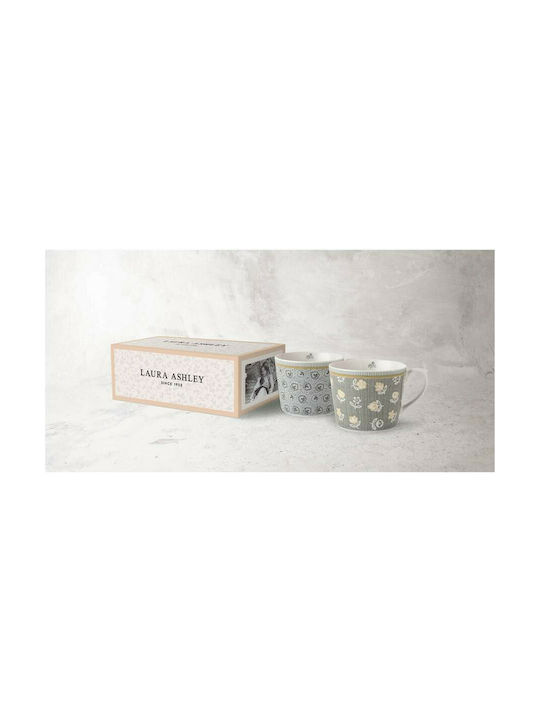 Laura Ashley Fine Bone Porcelain Cup Gray 280ml 2pcs