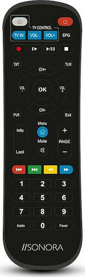 Sonora DVB-T2 H265 Digital Set-Top Box + 2IN1 Remote 230-0068 Digitaler Mpeg-4 Empfänger Full HD (1080p) mit PVR (Aufnahme auf USB) Funktion Anschlüsse SCART / HDMI / USB