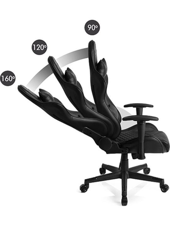 SENSE7 Spellcaster Καρέκλα Gaming Δερματίνης με Ρυθμιζόμενα Μπράτσα Μαύρη