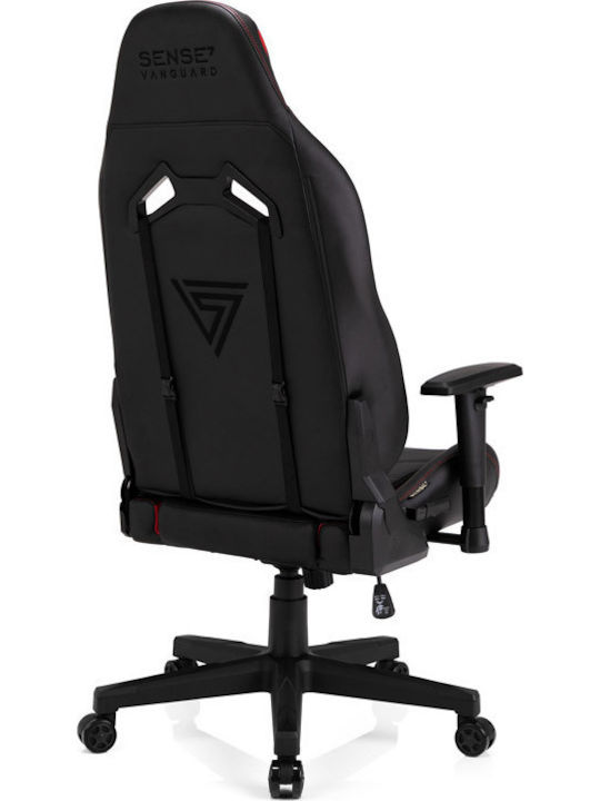 SENSE7 Vanguard Καρέκλα Gaming Δερματίνης με Ρυθμιζόμενα Μπράτσα Κόκκινη