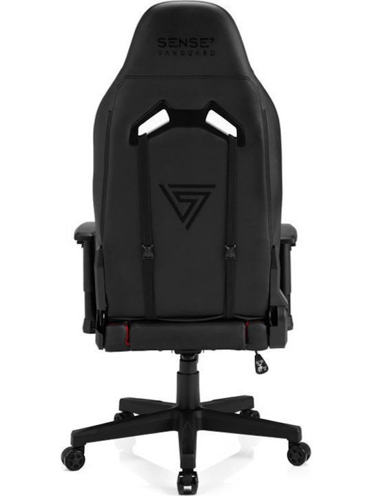 SENSE7 Vanguard Καρέκλα Gaming Δερματίνης με Ρυθμιζόμενα Μπράτσα Κόκκινη