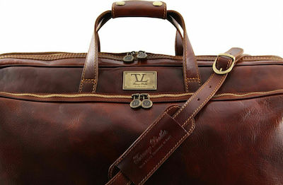 Tuscany Leather Bora Bora Sack Voyage Dark Brown L60xB30xH32cm.