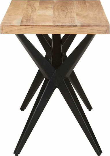 vidaXL Esstisch Akazie 120x60x76 cm