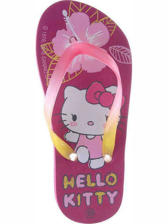 Hello Kitty Παιδικές Σαγιονάρες Flip Flops Φούξια Hello Kitty