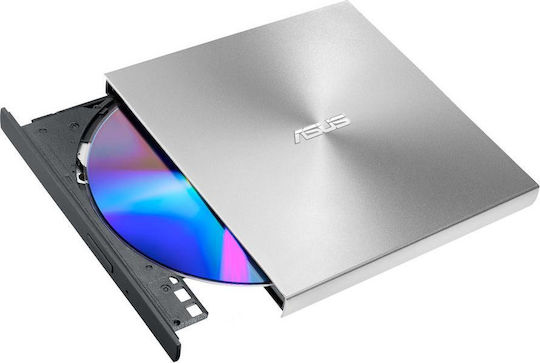 Asus ZenDrive U8M Εξωτερικός Οδηγός Εγγραφής/Ανάγνωσης CD/DVD για Desktop / Laptop Ασημί