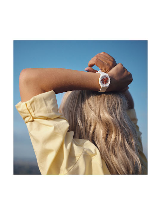 Swatch Bioceramic Uhr mit Weiß Kautschukarmband