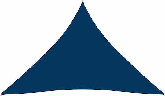 vidaXL Triangle Shade Sail Blue With Hoop & with PU Coating 5x6x6m made of Oxford fabric
