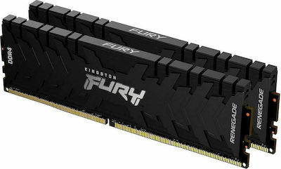 Kingston Fury Renegade 32GB DDR4 RAM με 2 Modules (2x16GB) και Ταχύτητα 3600 για Desktop