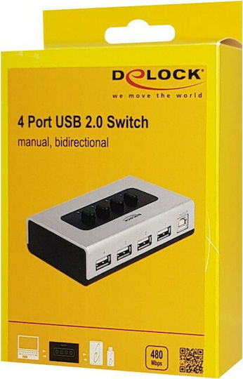 DeLock 87762 KVM & Data Switch με USB 2.0 / USB-B