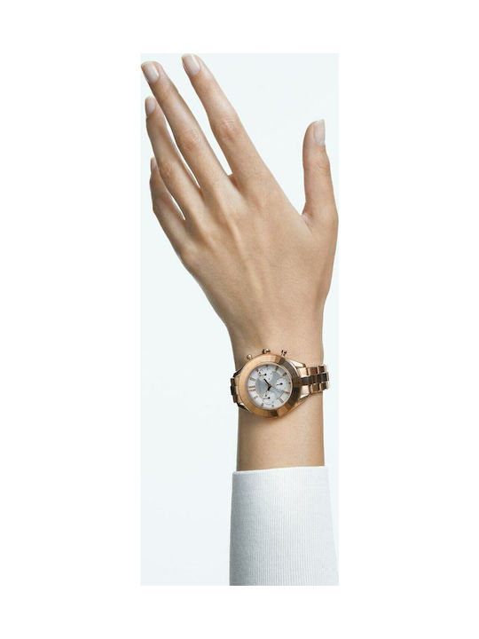 Swarovski Octea Lux Sport Ceas Cronograf cu Rose Gold Brățară Metalică