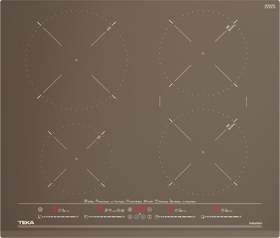 Teka IZC 64630 LB MST Autonomous Cooktop with Induction Burners and Locking Function London Brick Brown Glass 60x51cm