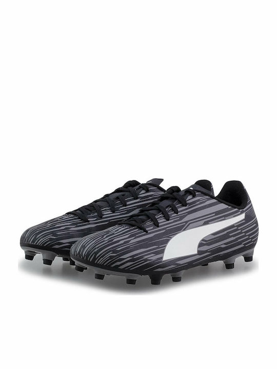 PUMA Rapido III Football Shoes with Cleats Black / White / Castlerock
