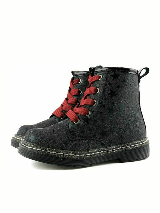 Meridian Fantasy Kids Boots with Lace Black