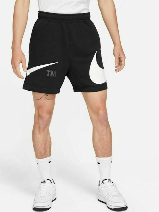 Nike Swoosh Αθλητική Ανδρική Βερμούδα Μονόχρωμη Μαύρη