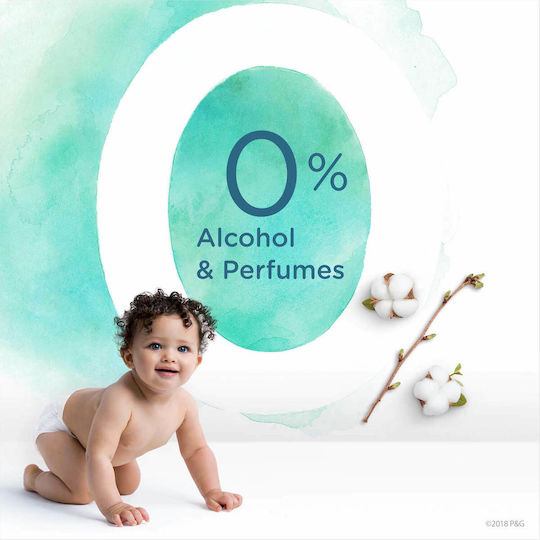 Pampers Pure Aqua Babytücher mit 99% Wasser, ohne Duftstoffe, Alkohol & Parabene 18x48Stk