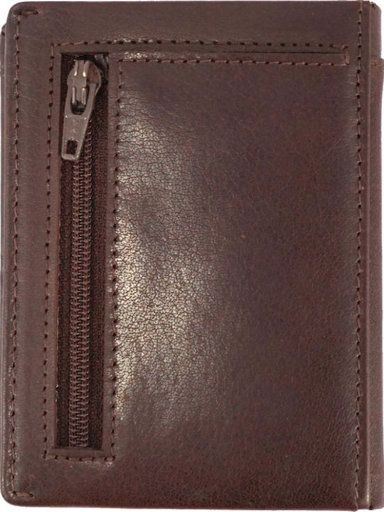Leather Men's Wallet Classic Brown