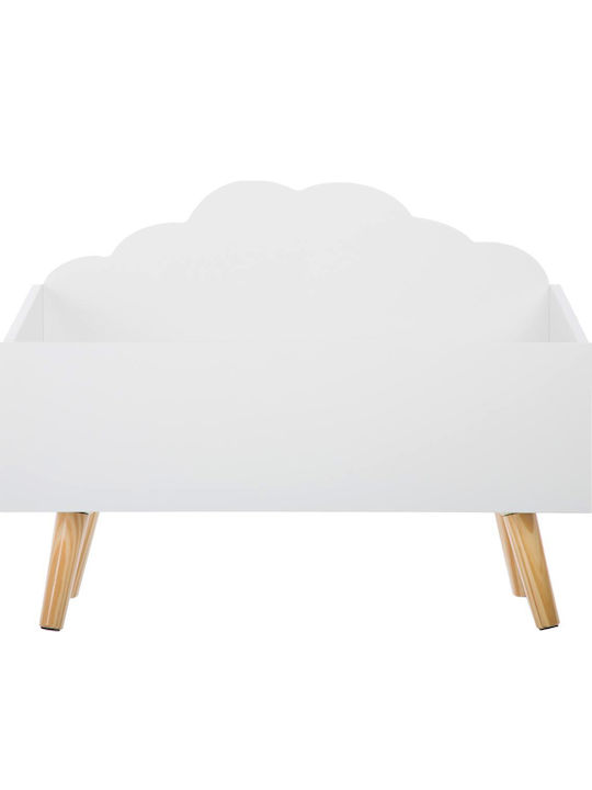 Kinder Aufbewahrungsbox aus Holz Cloud Weiß 58x28x45.5cm 1Stück