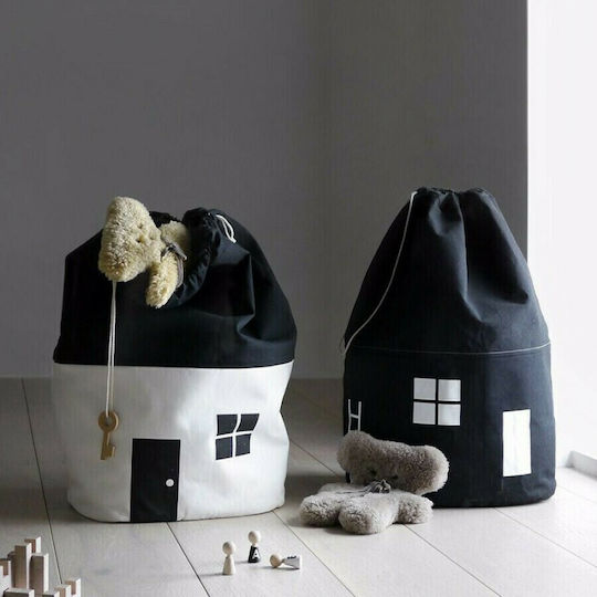 Fiko Children's Folding Storage Bag made of Fabric Little house Black 36x20x65cm 1pcs