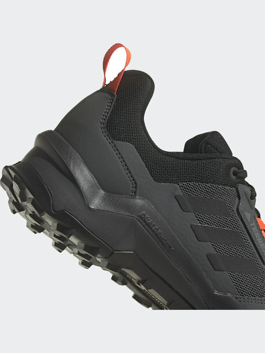 adidas Terrex Ax4 Primegreen Hiking Men's Shoes Grey Six Solar Red Carbon