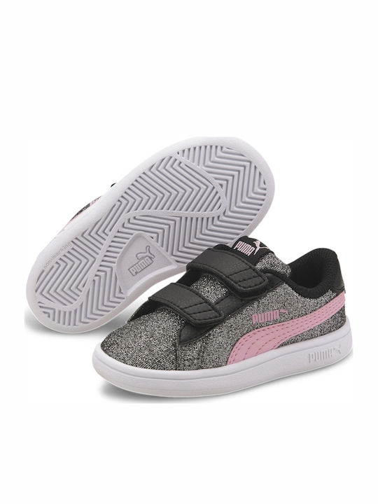 Smash v2 Glitz Glam V Kids Sneakers with Scratch Gray