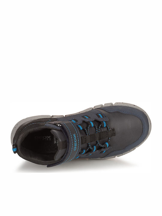 Flexyper ABX Παιδικά Sneakers High Ανατομικά με Σκρατς Μπλε