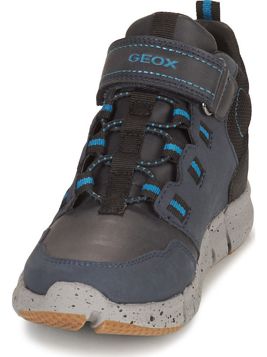 Flexyper ABX Παιδικά Sneakers High Ανατομικά με Σκρατς Μπλε