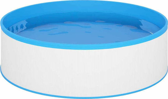 vidaXL Στρογγυλή Πισίνα PVC 7200lt Φουσκωτή 350x90εκ. Λευκή