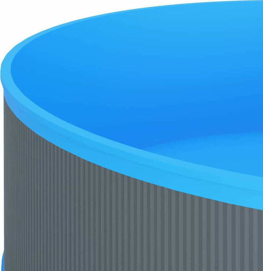 vidaXL Στρογγυλή Πισίνα PVC 7200lt Φουσκωτή 350x90εκ. Γκρι
