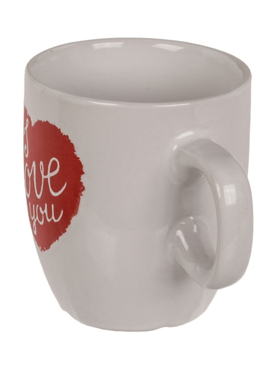 Ι Love You Mug Ceramic White 2pcs