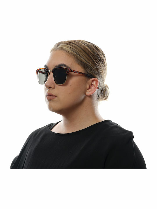 Replay Unisex Γυαλιά Ηλίου με Καφέ Ταρταρούγα Σκελετό και Πράσινο Φακό