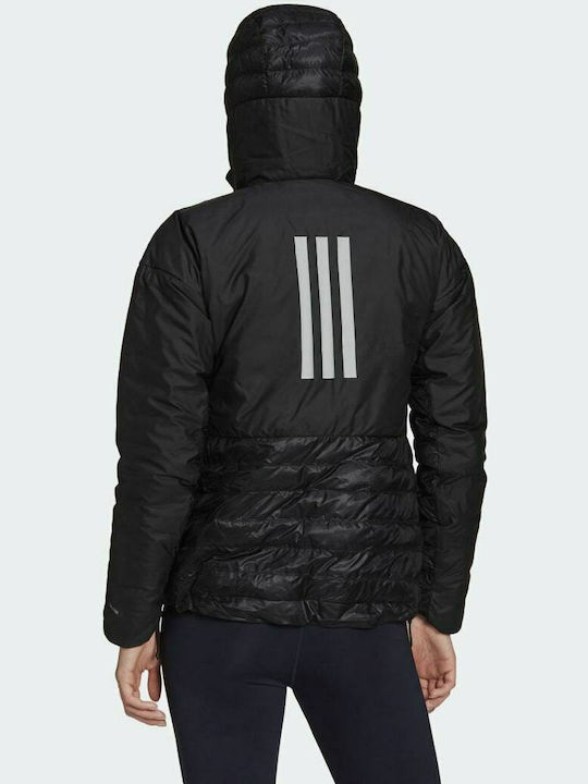 Adidas Terrex Myshelter Down Kurz Damen Puffer Jacke Wasserdicht für Winter Schwarz