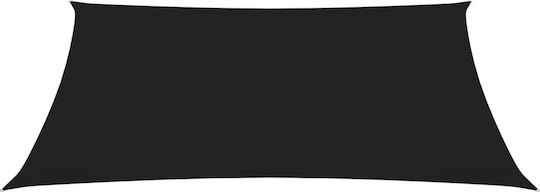 vidaXL Правоъгълена Shade Sail Черен С парчета & с PU покритие 3.5x4.5m Правоъгълник, изработен от плат Oxford