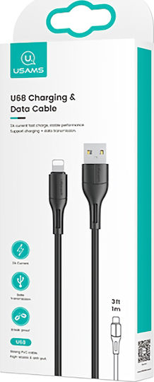 Usams U68 USB-A zu Lightning Kabel Schwarz 1m (SJ500USB01)