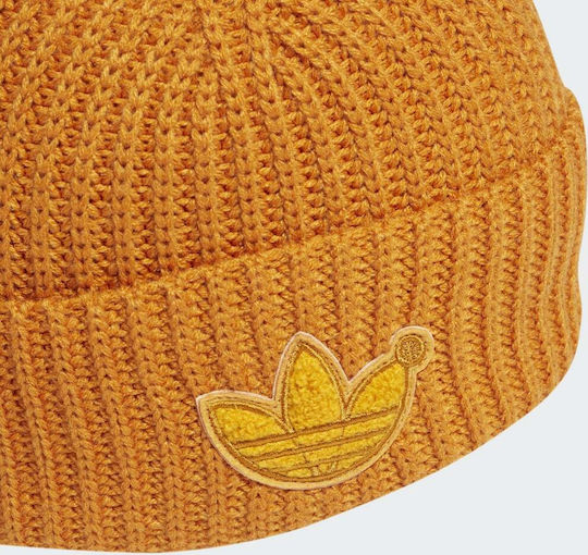 Hero Adidas Blue Version Beanie Orange Beanie Unisex Σκούφος με Rib Πλέξη Focus Orange