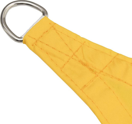 vidaXL Square Shade Sail Yellow With Hoop & with PU Coating 4x4m Square made of Oxford fabric