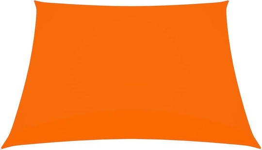 vidaXL Square Shade Sail Orange With Hoop & with PU Coating 2.5x2.5m Square made of Oxford fabric