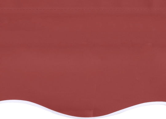 vidaXL Replacement Awning Burgundy with PU Coating 3x4.5m